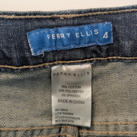 👖 NEW Perry Ellis Boy's Stretch Slim Straight Blue Jeans; Size: 4 - Picture 5 of 6